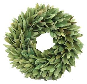 Coroncina foglie verde acqua cm Ø32xh7