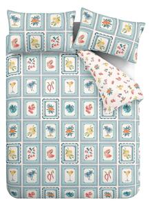 Biancheria da letto blu per letto matrimoniale/per letto esteso 230x220 cm Riviera Tiles – Catherine Lansfield