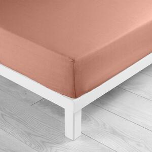 Lenzuolo con angoli color salmone in cotone 180x200 cm Lina – douceur d'intérieur