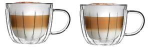 Tazzine in set per cappuccino in vetro 2 pz 350 ml Tulip – Vialli Design