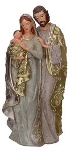Natività resina oro e bianco cm 15x10,5xh31,5
