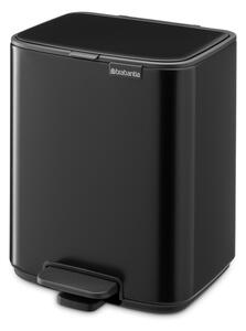 Cestino per la spazzatura nero opaco in acciaio con pedale 7 l Bo – Brabantia