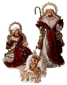 Natività tessuto bordeaux cm xh46