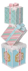 Pacco regalo resina rosa e azzurro cm 15x14xh36