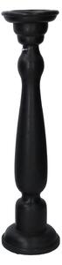 Portacandele legno nero cm 11,5/12,5xh50