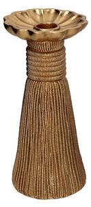Portacandele resina nappina oro cm Ø10xh20,5