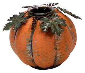 Portacandele metallo zucca arancione 1pØ20xh14,5