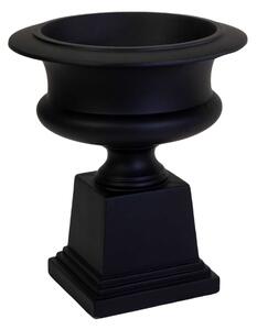 Portavaso resina nero opaco cm 58x58xh67