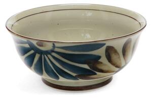 Ciotolina per ramen blu/beige in porcellana 1 l Flower – Rex London