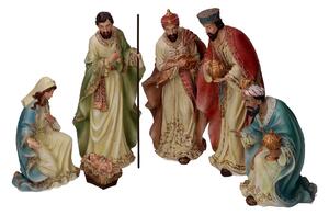 Natività resina con re magi oro cm xh31