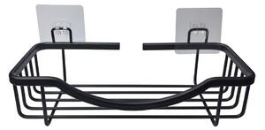 Mensola da bagno senza foratura nera opaca in alluminio Filaire Aluminium – douceur d'intérieur