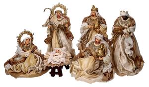 Natività tessuto oro con re magi cm xh35,5