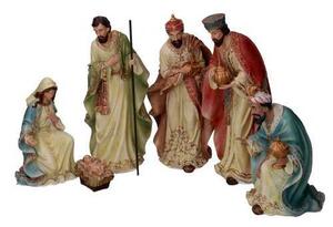 Natività resina con re magi oro cm xh31