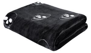 Coperta per bambini grigio scuro in micropile 130x170 cm Skulls – Catherine Lansfield