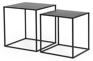Set di tavolini da salotto neri in metallo 2 pz 38x38 cm Alrik – Yes Everyday