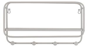 Appendiabiti da parete in metallo grigio chiaro con ripiano Feira - House Nordic