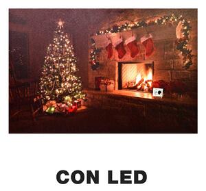 Quadro con led legno salotto multicolor rettangolare cm 60x40xh1,8