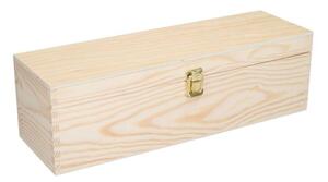 Cassetta portabottiglie vino legno naturale 1 bottiglia champagne cm 38x13xh12
