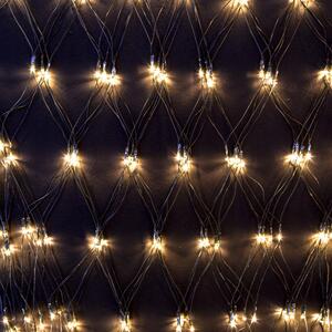 Rete 160 led luce bianco caldo a batteria cm 240x120
