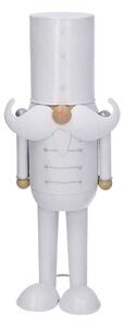 Soldatino Schiaccianoci in metallo bianco cm 15x12xh39