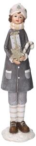 Statua resina bambino coro bianco cm 8x8xh31,5