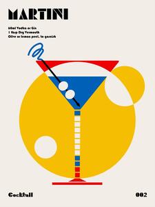 Illustrazione Martini Bauhaus Cocktail, Retrodrome