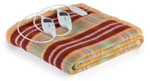 Coperta Elettrica Elettrocoperta Matrimoniale in Misto Lana Scozzese