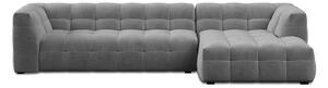 Divano angolare in velluto grigio, angolo destro Vesta - Windsor & Co Sofas