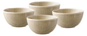 Ciotoline in set per zuppe e minestre beige in gres 4 pz 1 l Viola – House Nordic