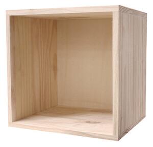 Pensile Libreria 1 Ripiano 36x30x36 cm in Legno di Pino Naturale