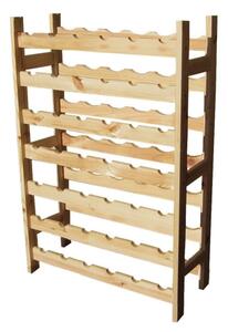 Portabottiglia 42 Posti 63x25x98 cm in Legno di Pino Naturale