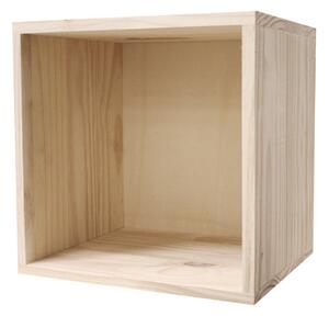 Pensile Libreria 1 Ripiano 36x30x36 cm in Legno di Pino Naturale