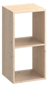 Pensile Libreria 2 Ripiani 36x30x70,5 cm in Legno di Pino Naturale