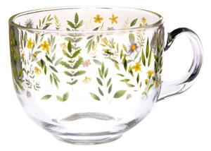 Tazza verde in vetro 500 ml Wildflowers – Dakls