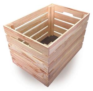 Cesta Scatola Contenitore 35x50x35 cm in Legno di Pino Naturale