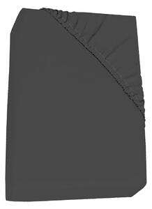 Lenzuolo Sotto Matrimoniale con Angoli H40 cm ed Elastico Tinta Unita Fumo