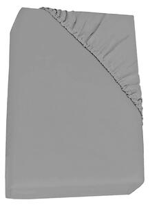 Lenzuolo Sotto Matrimoniale con Angoli H40 cm ed Elastico Tinta Unita Grigio Chiaro