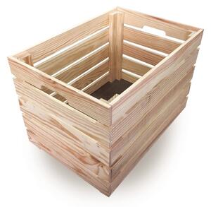 Cesta Scatola Contenitore 35x50x35 cm in Legno di Pino Naturale