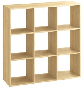 Pensile Libreria 9 Ripiani 104,9x104,8x30 cm in Legno di Pino Naturale