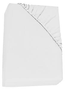 Lenzuolo Sotto Matrimoniale con Angoli H40 cm ed Elastico Tinta Unita Bianco