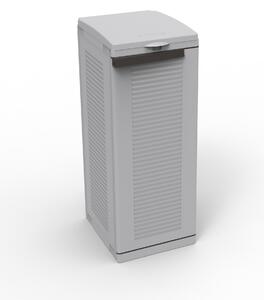 Armadio Per Raccolta Differenziata 5x39x88,7 cm 1 Anta in Polipropilene Ecocab Grigio