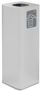 Pattumiera Per Raccolta Rifiuti 30x30xh80 cm In Acciaio Verniciato con Pittogramma Magnetico Bianco