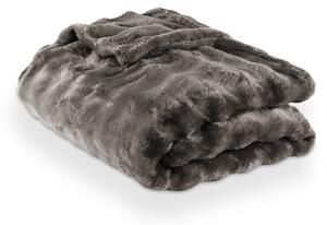 Coperta grigia in micropile 150x200 cm Wave – Tiseco Home Studio