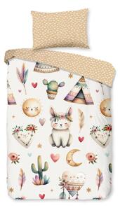Set copripiumino e federa da bambini beige in cotone per culla 100x135 cm Luz – Good Morning