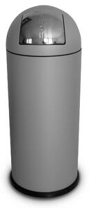 Pattumiera Per Raccolta Rifiuti Ø35xh92 cm da Interno In Acciaio Verniciato Grigio