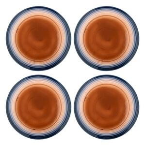 Set di piatti blu/arancioni in gres 4 pz ø 27 cm Tatum – Bloomingville