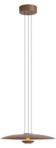 Lampada a Sospensione Moderna Bronzo con Legno di Noce Incl. LED Dimmerabile - Smith