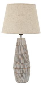 Lampada da tavolo color crema con paralume in tessuto (altezza totale 69,5 cm) Hanoi – Mauro Ferretti