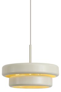 Lampada a sospensione retrò beige con paralume in metallo - Ophelia