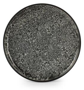 Piatto da dolce nero/color crema in gres ø 20 cm Gravel – ONA